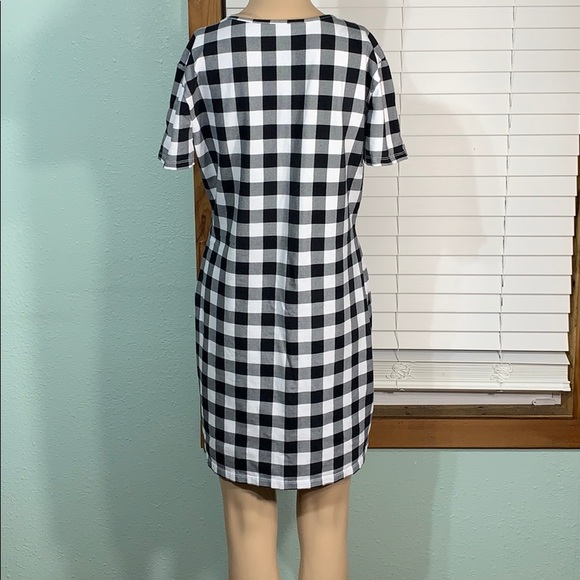 Arizona Jean Co Black & White Checked Sheath Dress - Picture 4 of 6
